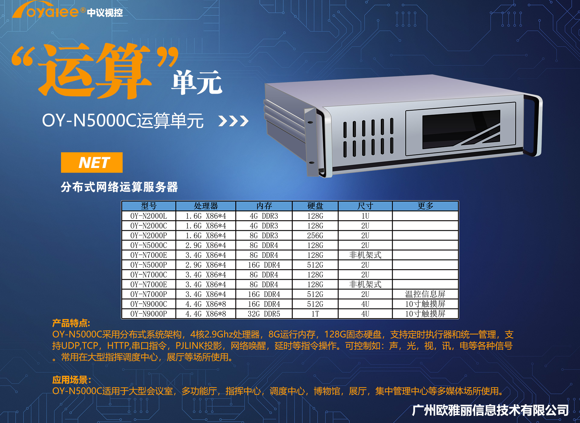 OY-N5000C运算单元/分布式网络运算服务器